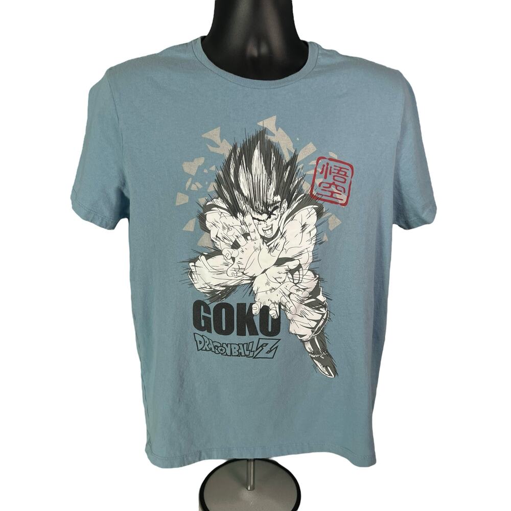 Dragon Ball Z Goku Graphic Tee Medium Blue Old Navy Anime Shirt DBZ Official